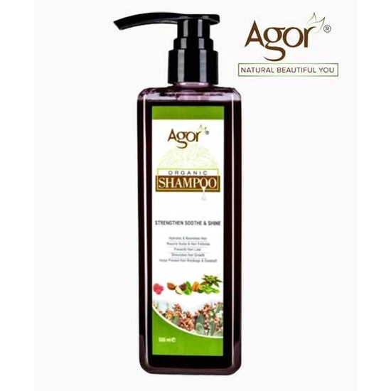 Agor Organic Strengthen Soothe & Shine Shampoo 500ml