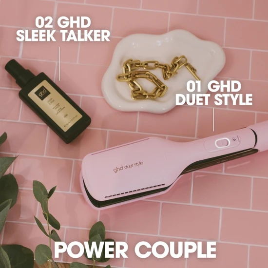 ghd Duet Style Charity Limited Edition Hot Air Styler In Pink Sorbet With Matching Heat-Resistant Bag & Mat