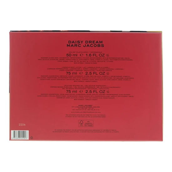 Marc Jacobs Daisy Dream Eau De Toilette Spray Gift Set 50ml Eau De Toilette + 50ml Body Lotion + 75ml Shower Gel