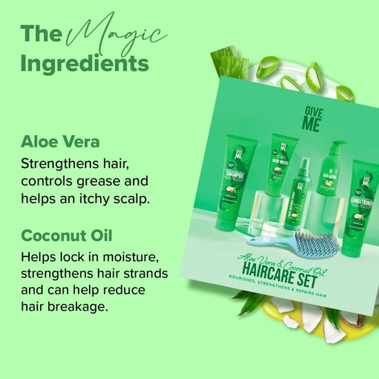 Give Me Aloe Vera & Coconut Oil Full Hair Care Set