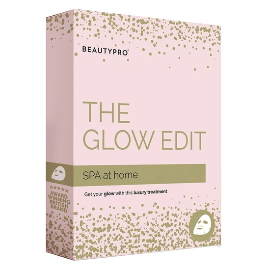 BeautyPro Spa At Home: The Glow Edit Set 1 Gold Foil Mask, 1 Under Eye Mask & 1 Bubbling Cleansing Mask