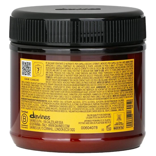 Davines Natural Tech Nourishing Vegetarian Miracle Conditioner For Dry, Brittle Hair 250ml