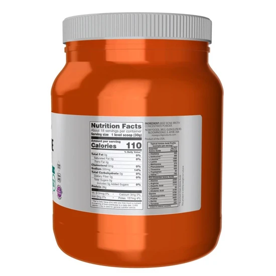 NOW Foods Bone Broth Beef Powder 544g