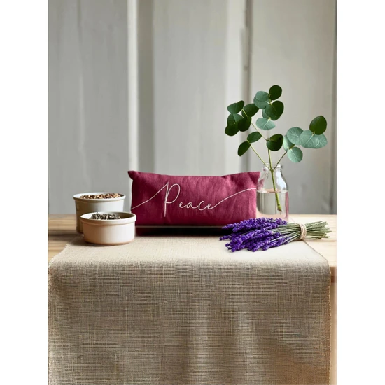 The Norfolk Eye Pillow Company Peace Embroidered Linen & Lavender Eye Pillow Blue / Lavender