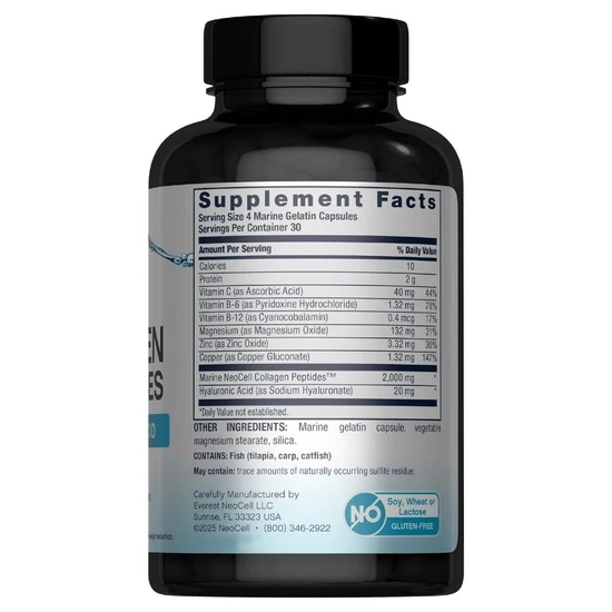 NeoCell Marine Collagen Peptides Capsules 120 Capsules