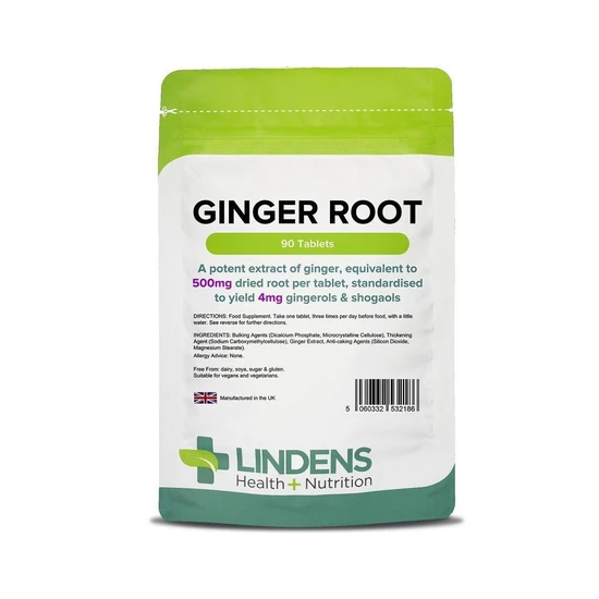 Lindens Ginger Root 500mg Tablets 90 Tablets