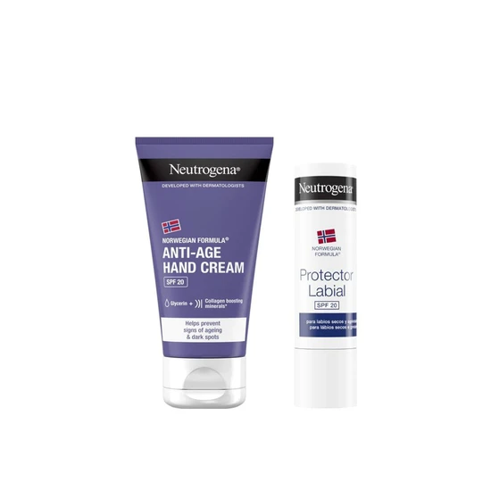 Neutrogena Anti-Age Hand Cream SPF 20 + Lipstick SPF 20 75ml + 4.8g