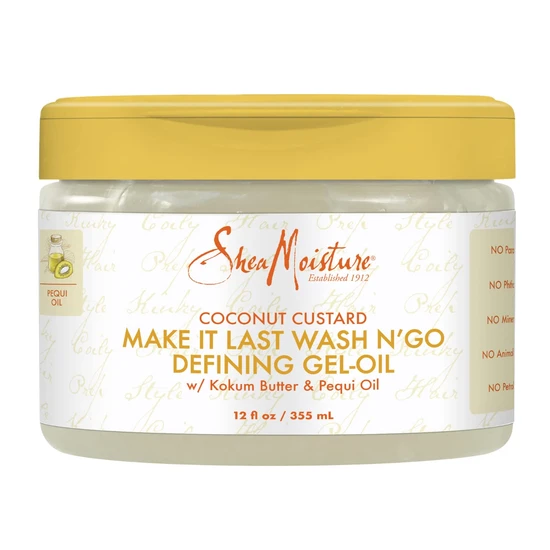 Shea Moisture Coconut Custard Make It Last Wash N GO Defining Gel Oil 340 g