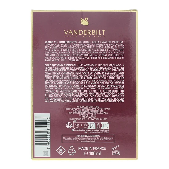 Gloria Vanderbilt Minuit A New York Eau De Parfum 100ml
