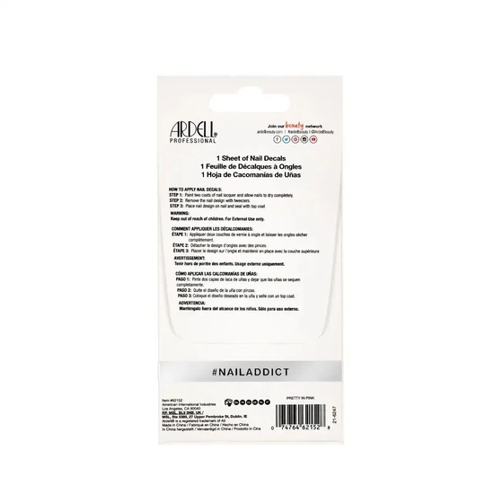 Ardell Nail Addict Nail Art Decals Pretty in Pink