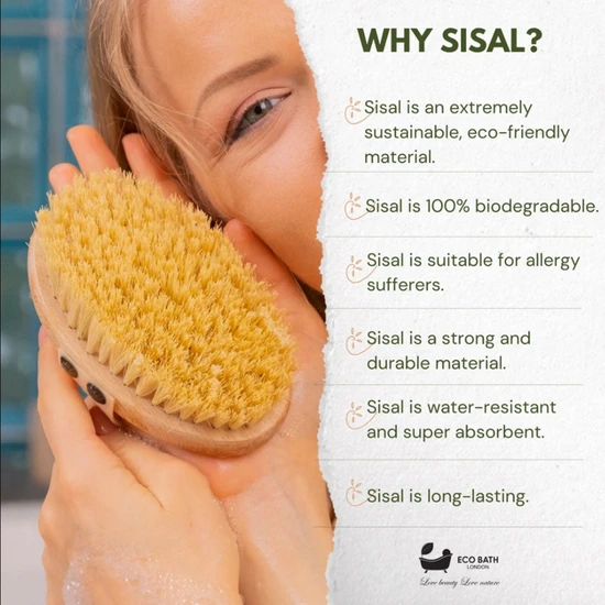 Eco Bath London Natural Sisal Massage Hand Brush
