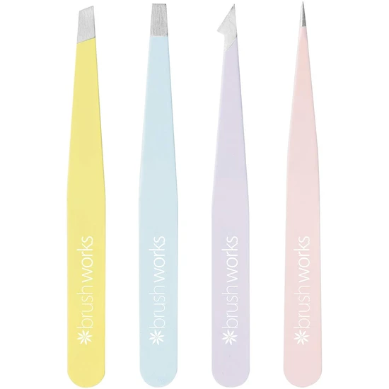Brushworks HD Combination Tweezer Set Mixed