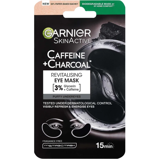 Garnier Caffeine Charcoal Revitalising Eye Mask 5g