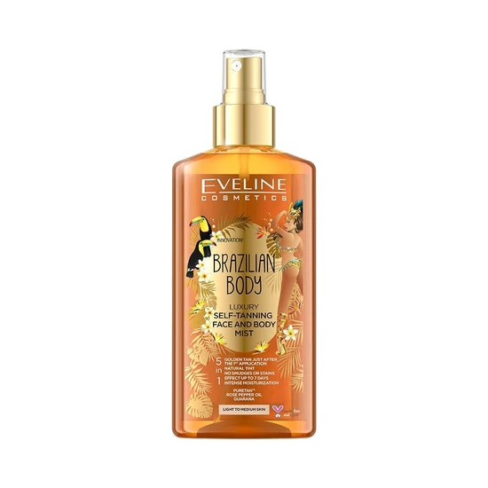 Eveline Brazilian Body Luxury Self Tanning Face & Body Mist 150ml
