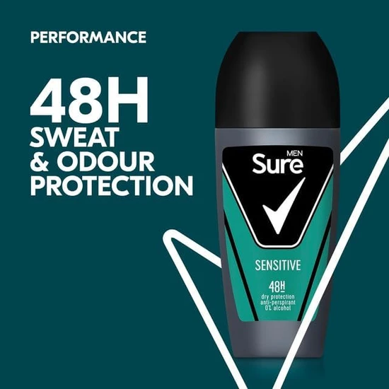 Sure Sensitive 48h Protection Deodorant Roll On 50ml