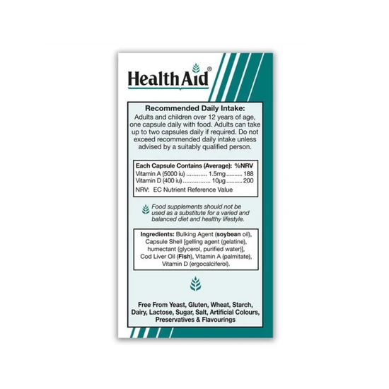 Health Aid Vitamin A 5000iu Capsules 100 Capsules