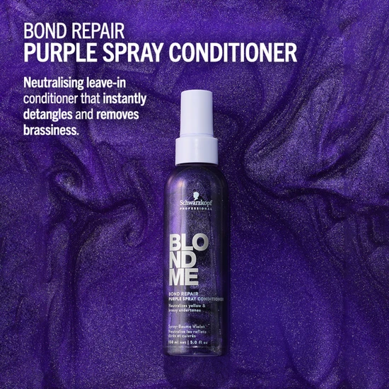 Schwarzkopf Professional BlondMe Bond Repair Purple Spray Conditioner 150ml
