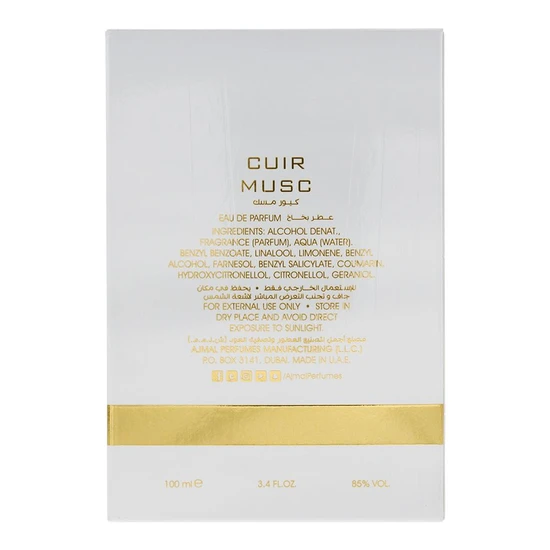 Ajmal Cuir Musc Eau De Parfum 100ml