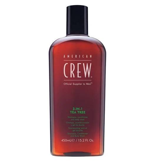 American Crew 3 In 1 Tea Tree Shampoo Conditioner & Body Wash 450ml