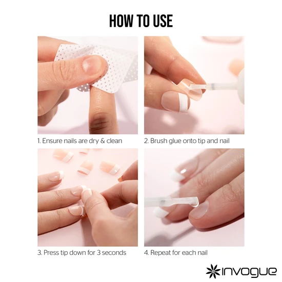 Invogue Brush On Nail Glue 10ml