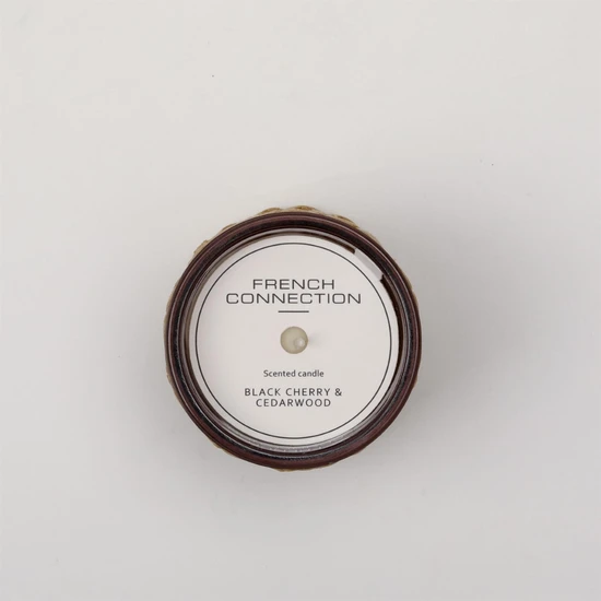 French Connection Bamboo Collection Black Cherry & Cedarwood Candle 200g