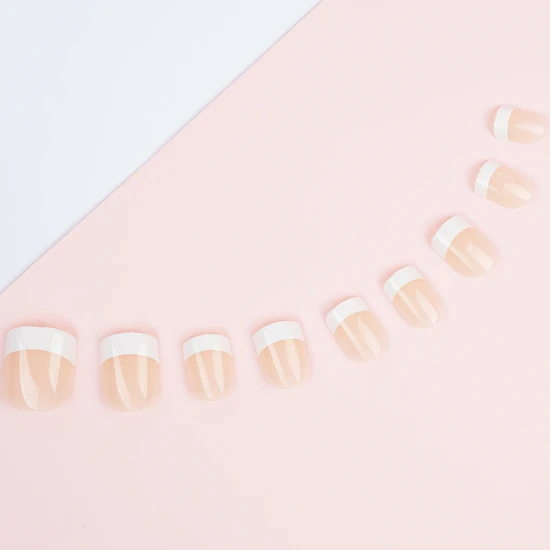 Invogue Pink French Square Nails