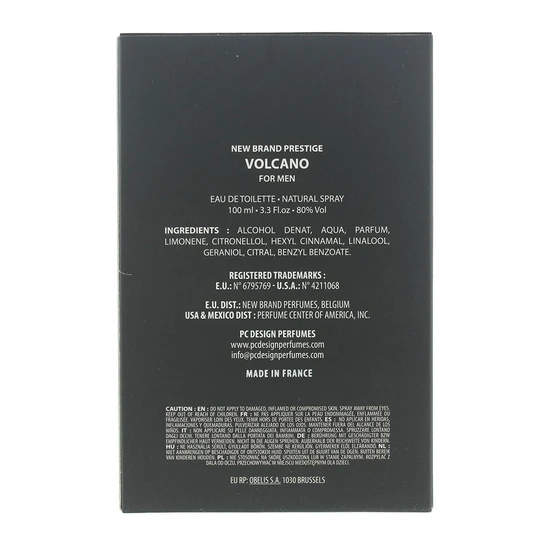 New Brand Volcano For Men Eau De Toilette 100ml
