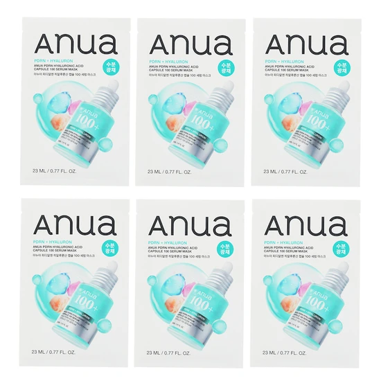 ANUA PDRN Hyaluronic Acid Capsule 100 Serum Mask 6 x 23ml