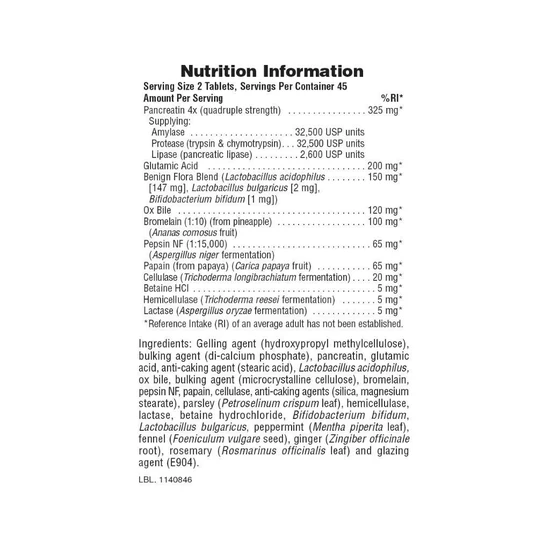 Nature's Plus Ultra-Zyme Tablets 90 Tablets