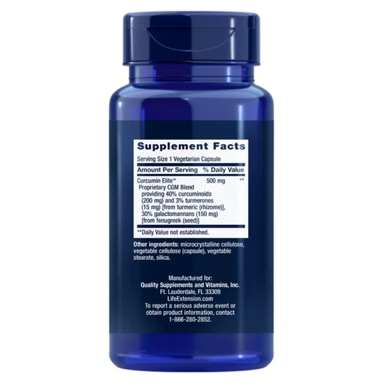 Life Extension Curcumin Elite Turmeric Extract 30 Vegicaps