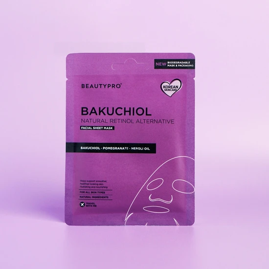 BeautyPro BAKUCHIOL Facial Sheet Mask Pack of 4