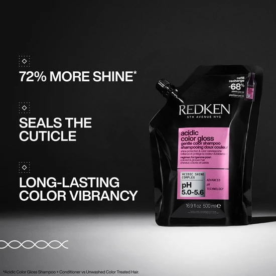 Redken Acidic Colour Gloss Shampoo Refill Pouch 500ml - Refill