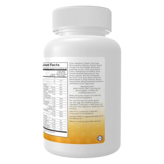 NOW Foods Kid Vits Juicy Orange Chewables 120 chewables