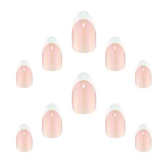 Elegant Touch French 166 Short Almond Nails