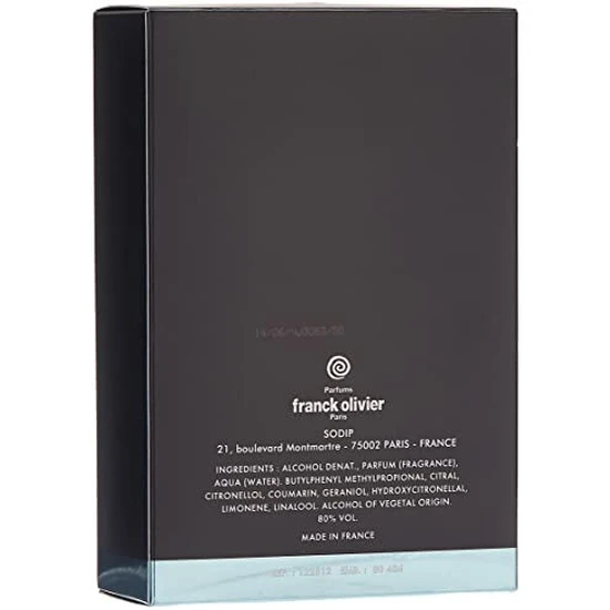 Franck Olivier In Black Eau De Toilette 75ml