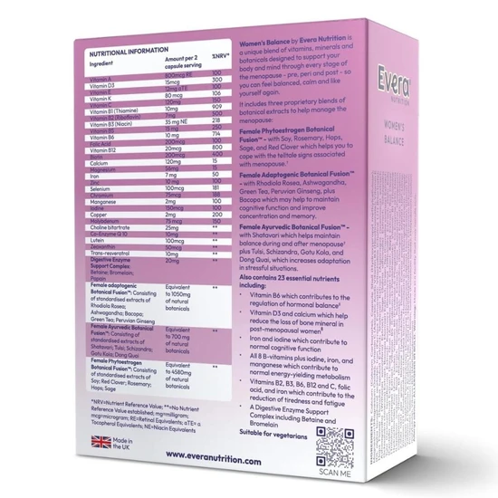 Evera Nutrition Women's Balance Capsules 60 Capsules