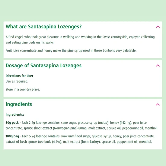 A.Vogel Santasapina Lozenges 100g