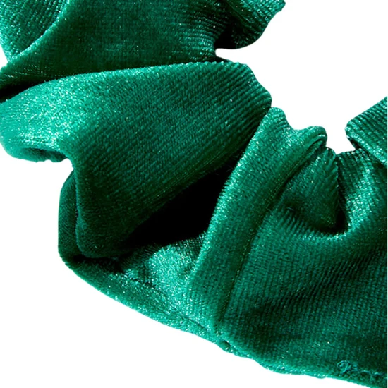 Molly And Rose High Shine Green Velvet Large Scrunchie