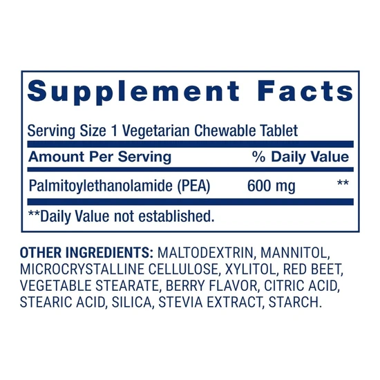 Life Extension PEA Discomfort Relief Chew Tablets 60 Tablets