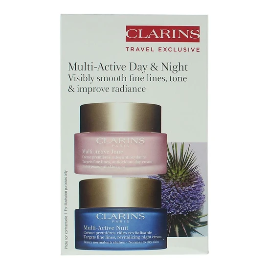 Clarins Multi-Active Gift Set: Day Cream 50ml Night Cream 50ml 2 Piece