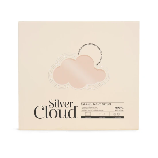 Silver Cloud Caramel Satin Gift Set With Silver Ions