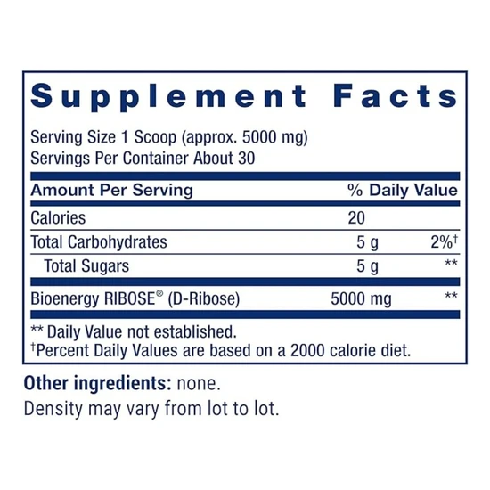 Life Extension D-Ribose Powder 150g