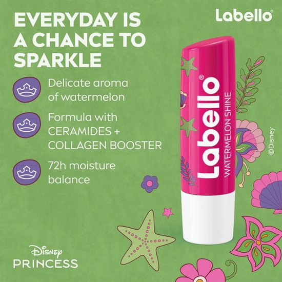 Labello Disney Princess Ariel Watermelon Shine Lip Balm 4.8g
