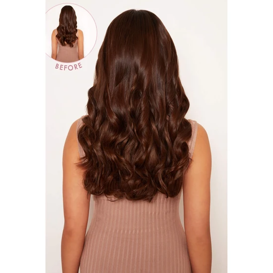 LullaBellz Thick 16" 1 Piece Curly Clip In Hair Extensions Bleach Blonde