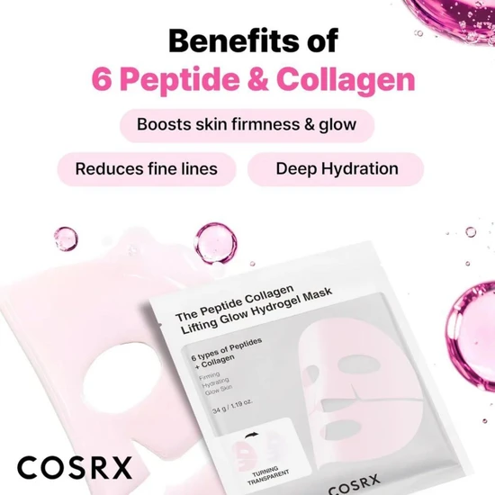 CosRx The Peptide Collagen Lifting Glow Hydrogel Sheet Mask 34g