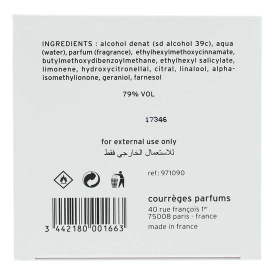 Courreges Eau Hyper Fraiche Eau De Toilette 90ml