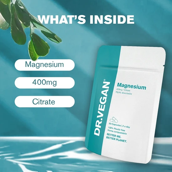 Dr Vegan Magnesium Citrate 400mg Capsules 60 Capsules