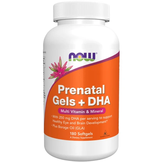 NOW Foods Prenatal Gels + DHA 180 Softgels