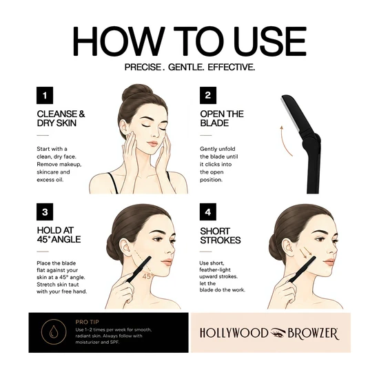 Hollywood Browzer The Eco Dermaplaning Duo Kit