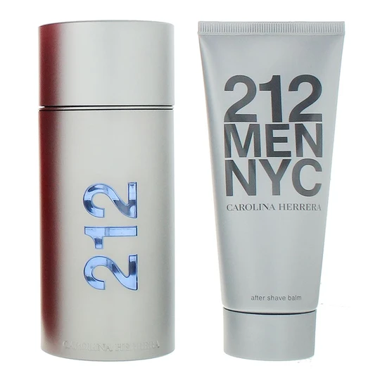 Carolina Herrera 212 Men Nyc Eau De Toilette Gift Set Eau De Toilette 100ml + Aftershave Balm 100ml